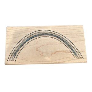 Rainbow Pattern Wooden Rubber Stamp Mail Expressions 6in Arch Shape Craft Large
